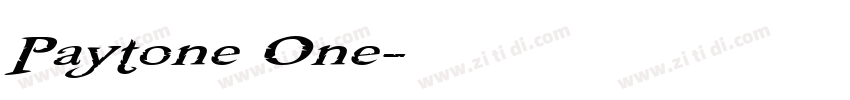 Paytone One字体转换